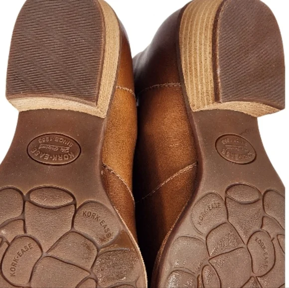 KORK-EASE Skye Brown Leather Ankle Boots Size 9 - Picture 7 of 7